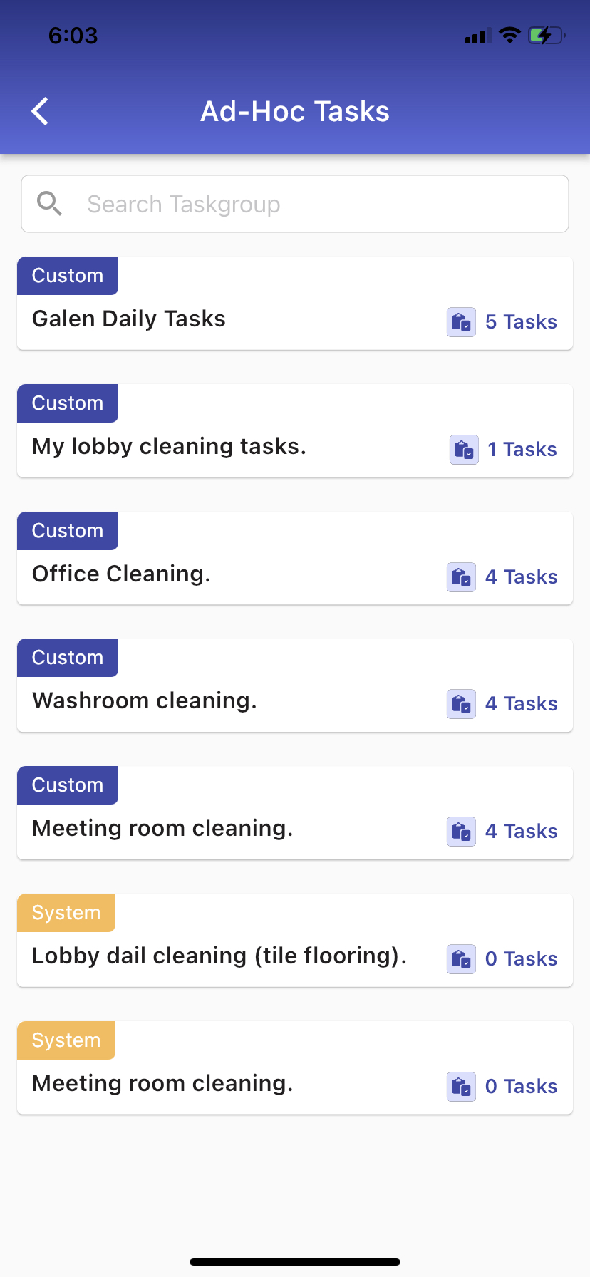 Create tasks on an adhoc basis